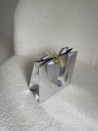 LUXUSPAPIERTASCHE SILBER SPIEGEL – XS (16x8x16 cm)