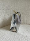 LUXUSPAPIERTASCHE SILBER SPIEGEL – XS (16x8x16 cm)