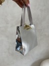 LUXUSPAPIERTASCHE SILBER SPIEGEL – XS (16x8x16 cm)