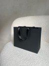 Bolsa de papel de lujo negra – asas negras – S (25 x 10 x 20 cm)