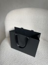 Bolsa de papel de lujo negra – asas negras – S (25 x 10 x 20 cm)