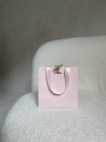 LUXURY PAPER BAG PINK – PINK HANDLES – XS (16x8x16 cm)