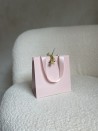 LUXURY PAPER BAG PINK – PINK HANDLES – XS (16x8x16 cm)