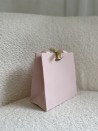 LUXURY PAPER BAG PINK – PINK HANDLES – XS (16x8x16 cm)