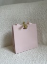 Sac papier Luxe Rose Express - poignées roses - XS (16x8x16cm)