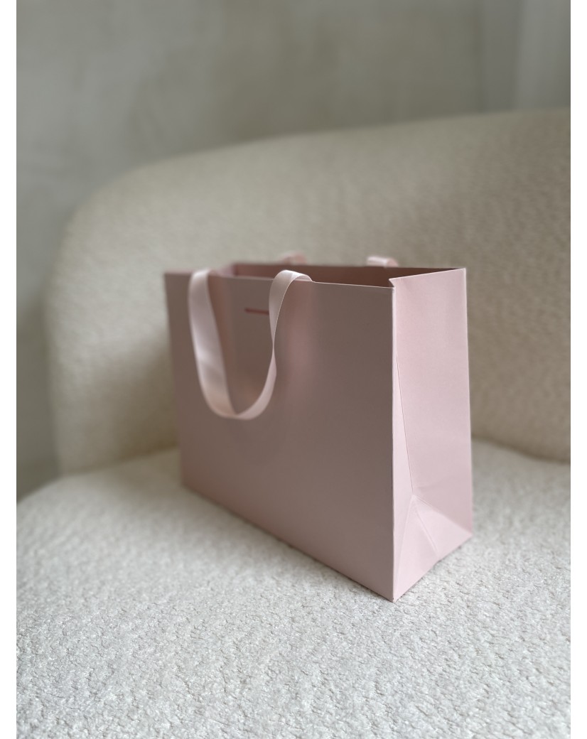 LUXUSPAPIERTASCHE ROSA – ROSA HENKEL – S (25x10x20 cm)