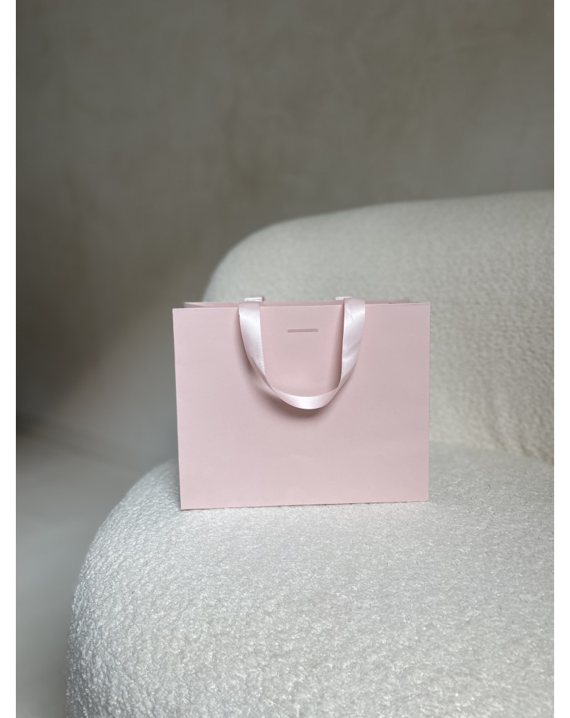 LUXUSPAPIERTASCHE ROSA – ROSA HENKEL – S (25x10x20 cm)
