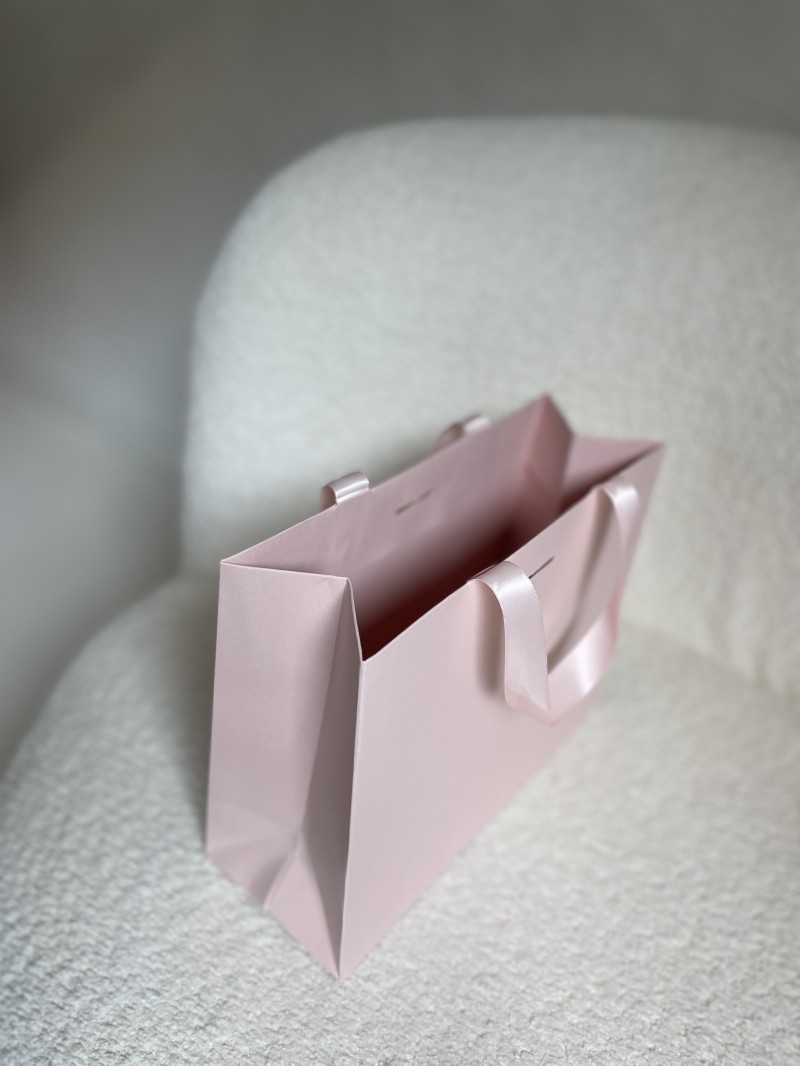 LUXUSPAPIERTASCHE ROSA – ROSA HENKEL – S (25x10x20 cm)