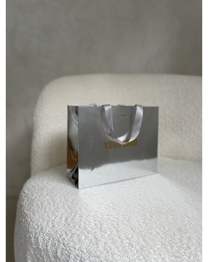 LUXURY PAPER BAG SILVER MIRROR – S (25x10x20 cm)