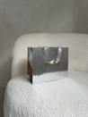 LUXUSPAPIERTASCHE SILBER SPIEGEL – S (25x10x20 cm)