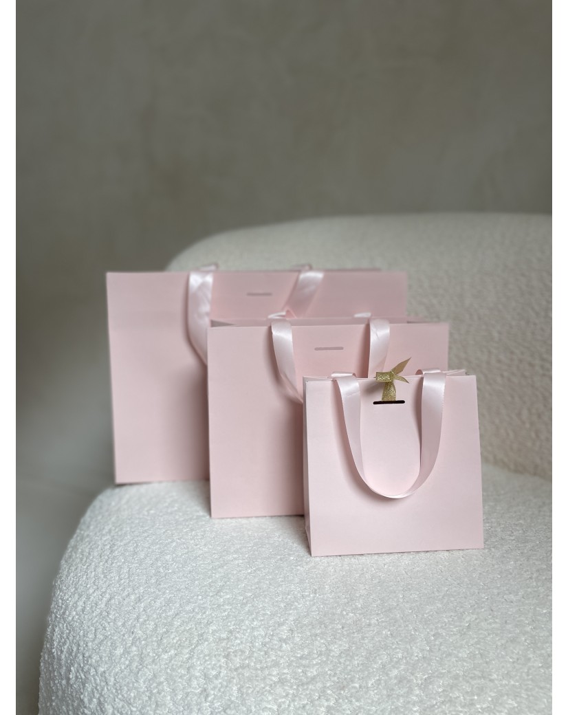 LUXUSPAPIERTASCHE ROSA – ROSA HENKEL – M (35x12x25 cm)