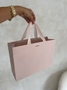 LUXURY PAPER BAG PINK – PINK HANDLES – M (35x12x25 cm)