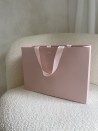LUXURY PAPER BAG PINK – PINK HANDLES – M (35x12x25 cm)