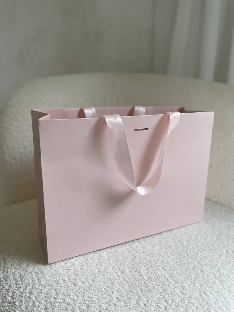 LUXUSPAPIERTASCHE ROSA – ROSA HENKEL – M (35x12x25 cm)