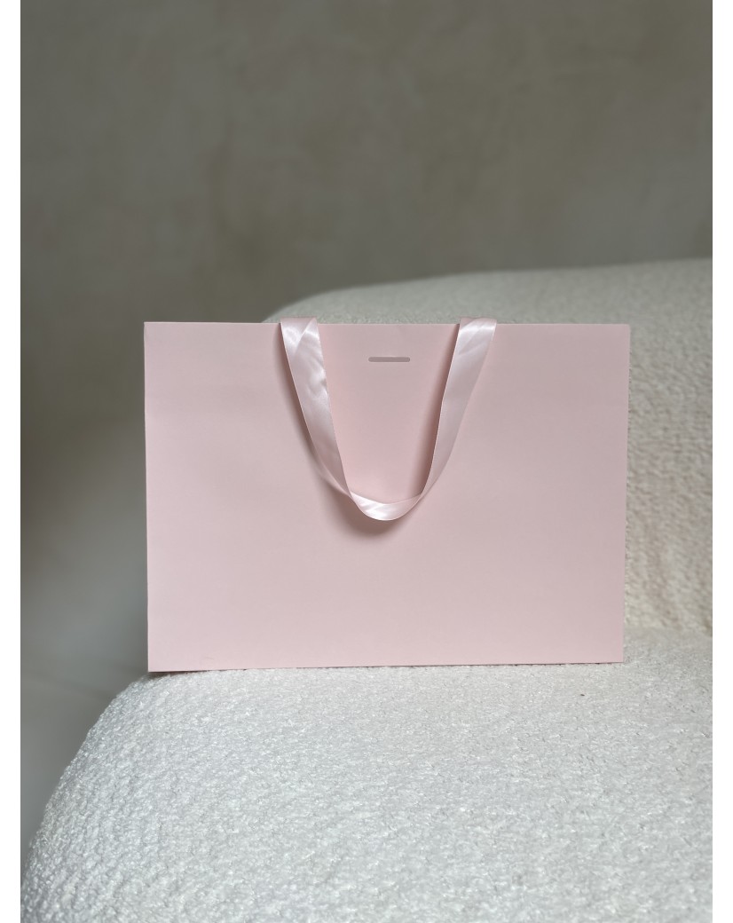 LUXUSPAPIERTASCHE ROSA – ROSA HENKEL – M (35x12x25 cm)