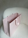 LUXURY PAPER BAG PINK – PINK HANDLES – M (35x12x25 cm)