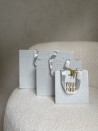 LUXUSPAPIERTASCHE SILBER GLITZER – M (35x12x25 cm)