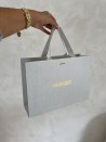 LUXURY PAPER BAG SILVER GLITTER – M (35x12x25 cm)