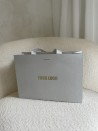 LUXURY PAPER BAG SILVER GLITTER – M (35x12x25 cm)