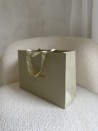 LUXUSPAPIERTASCHE GOLD GLITZER – M (35x12x25 cm)