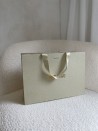 LUXUSPAPIERTASCHE GOLD GLITZER – M (35x12x25 cm)