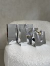 LUXUSPAPIERTASCHE SILBER SPIEGEL – M (35x12x25 cm)