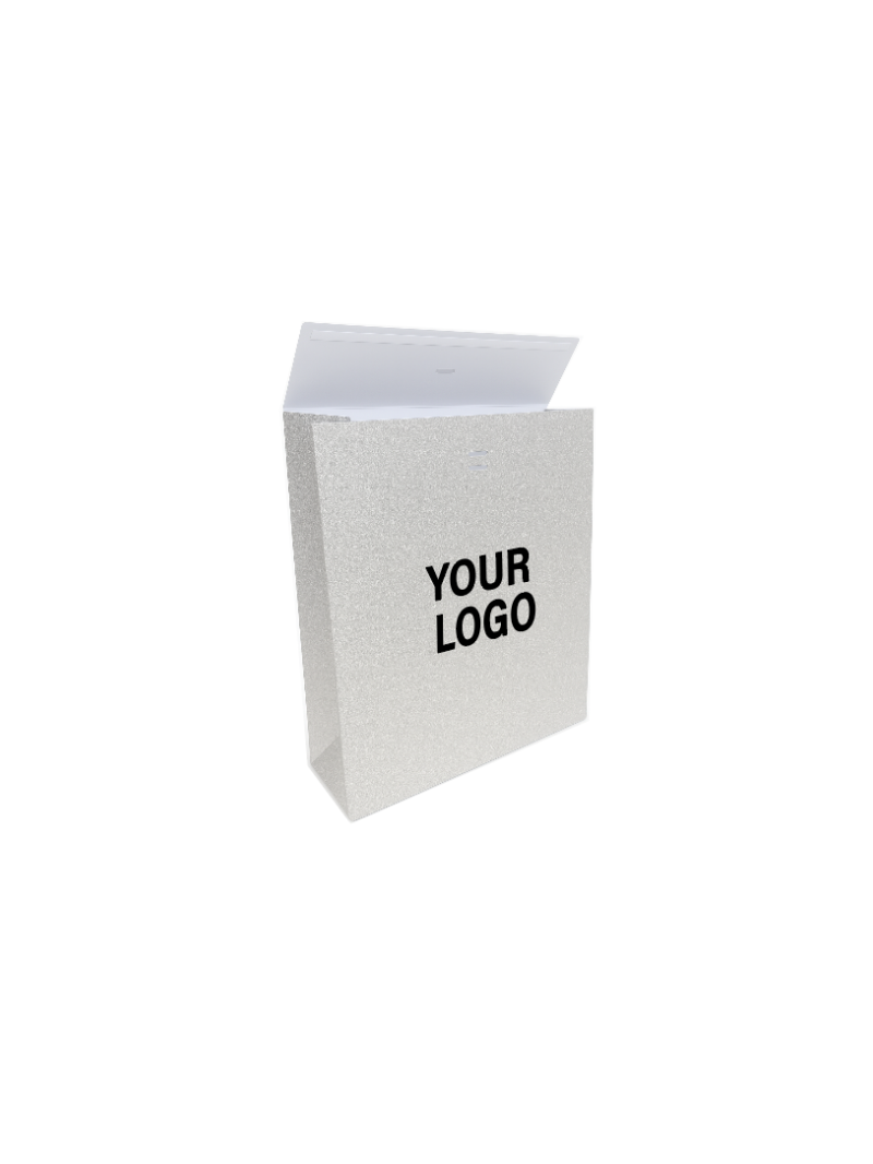 PRESTIGE POUCH SILVER GLITTER – L (30x12x40 cm)