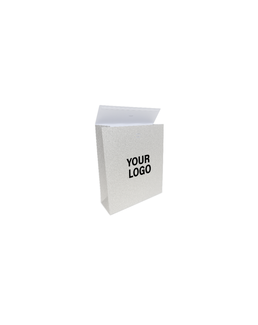 PRESTIGE POUCH SILVER GLITTER – L (30x12x40 cm)