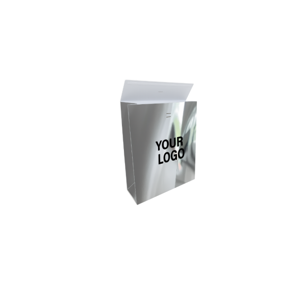 PRESTIGE-TASCHE SILBER SPIEGEL – L (30x12x40 cm)