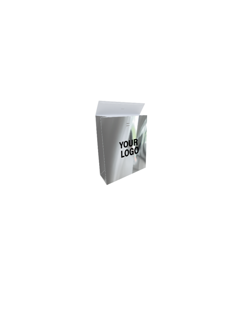 BOLSA PRESTIGE PLATEADA EFECTO ESPEJO – M (20x10x30 cm)