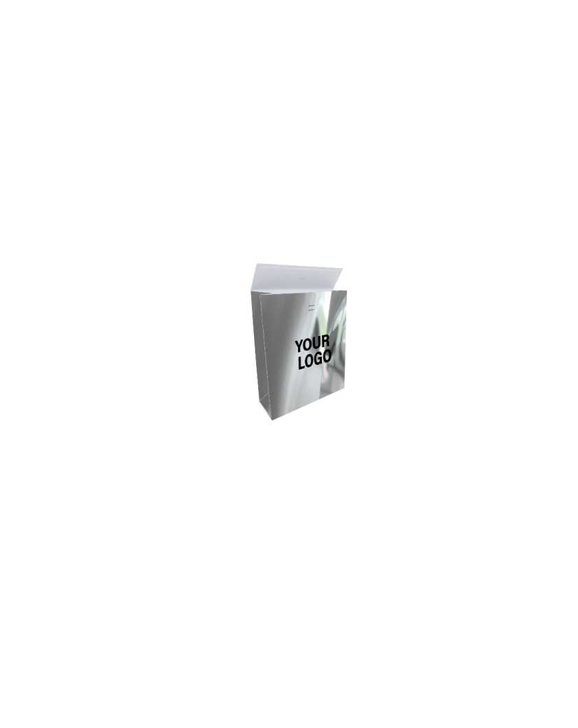 BOLSA PRESTIGE PLATEADA EFECTO ESPEJO – M (20x10x30 cm)