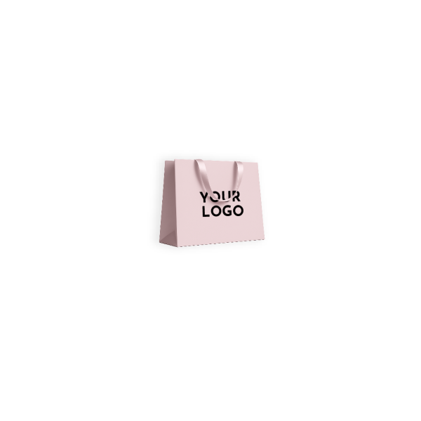LUXURY PAPER BAG PINK – PINK HANDLES – S (25x10x20 cm)