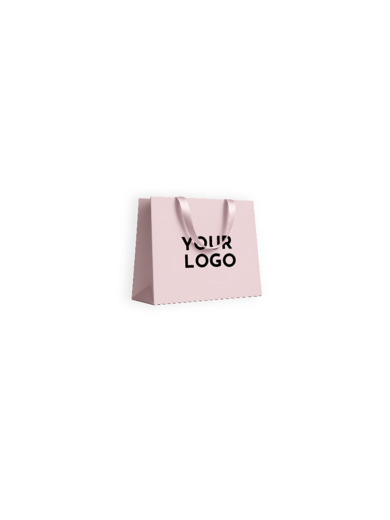 BOLSA DE PAPEL LUJO ROSA – ASAS ROSAS – S (25x10x20 cm)