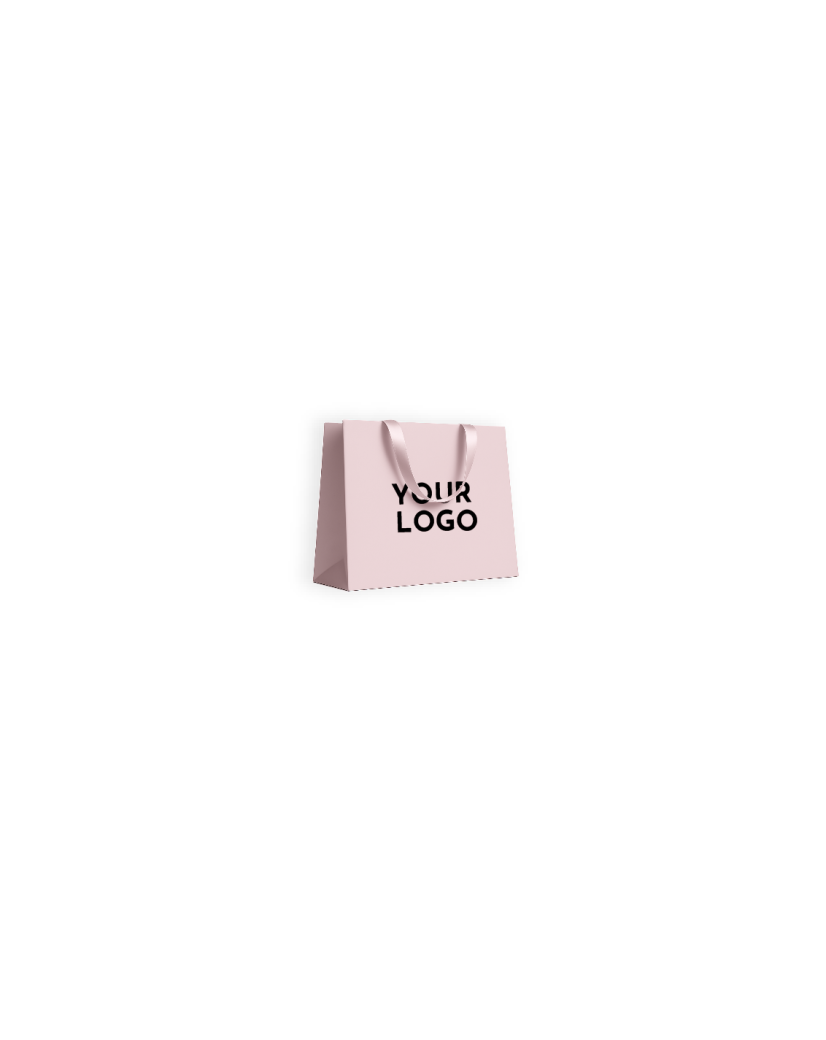 LUXURY PAPER BAG PINK – PINK HANDLES – S (25x10x20 cm)