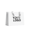 Luxe papieren tas – WIT met witte handvatten – L (45 x 14 x 35 cm)