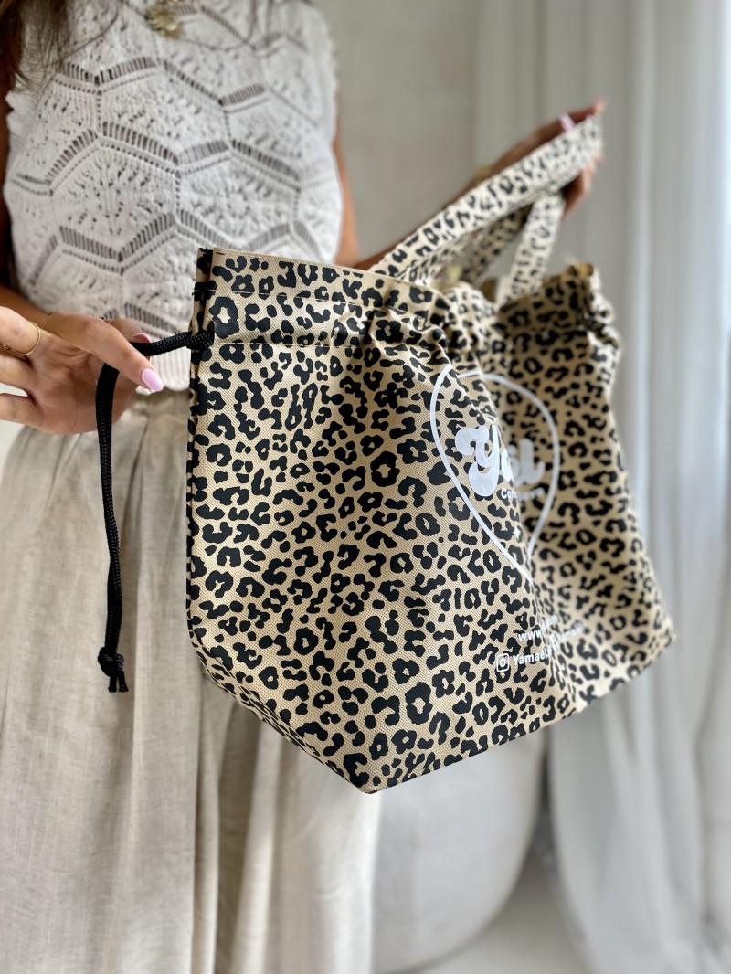 TASCHE NICE Leopardenmuster – L (58 x 24 x 35 cm)