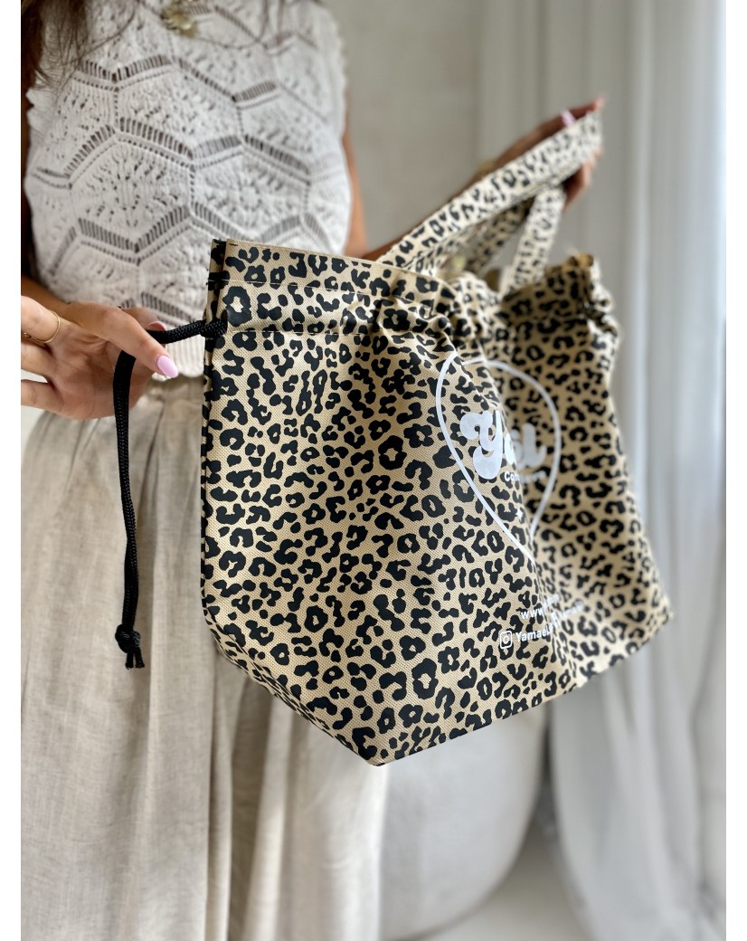 TASCHE NICE Leopardenmuster – L (58 x 24 x 35 cm)