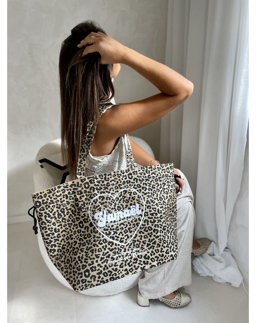 TASCHE NICE Leopardenmuster – L (58 x 24 x 35 cm)