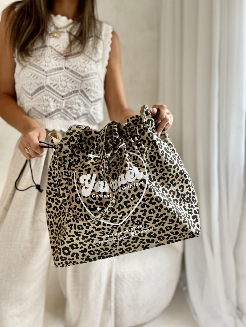 TASCHE NICE Leopardenmuster – L (58 x 24 x 35 cm)