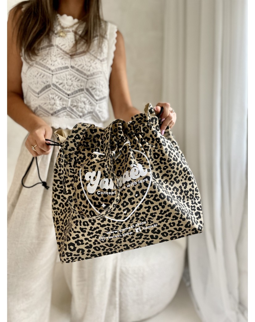 TASCHE NICE Leopardenmuster – L (58 x 24 x 35 cm)