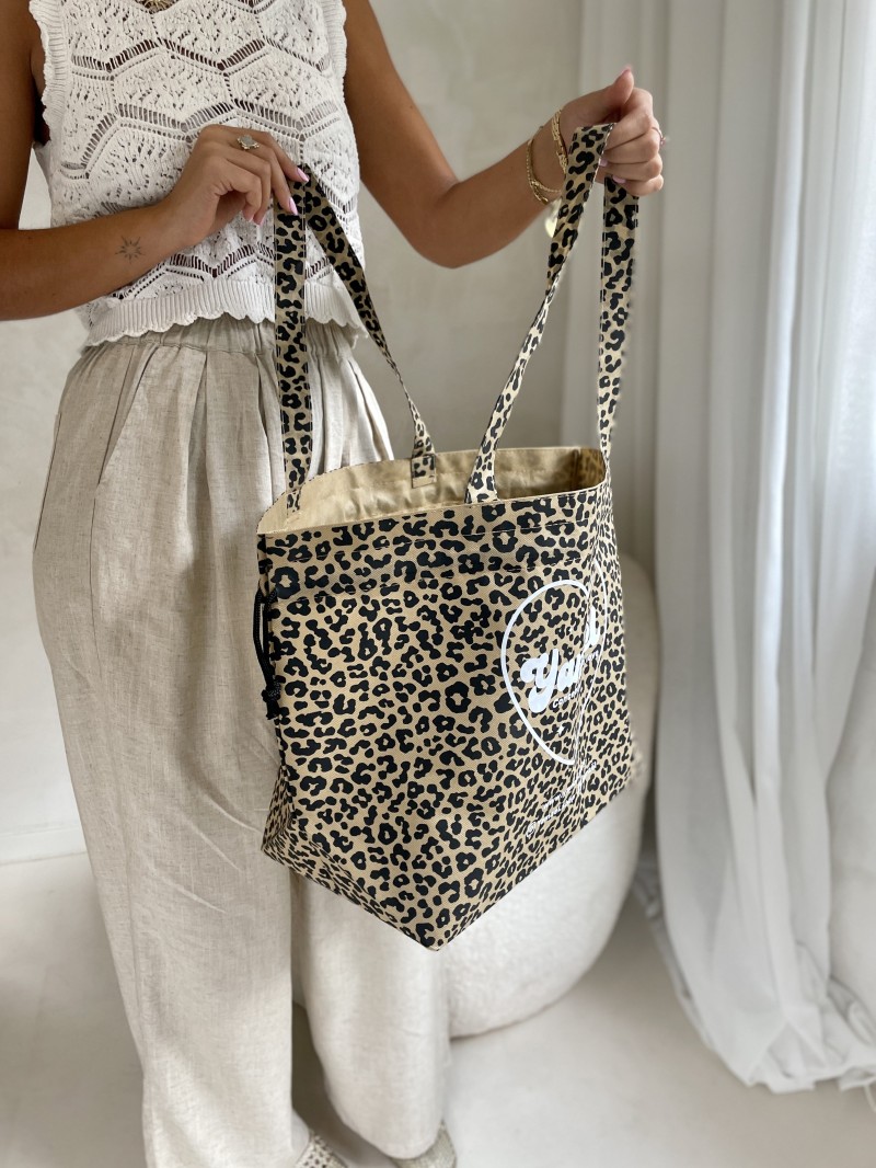 TASCHE NICE Leopardenmuster – L (58 x 24 x 35 cm)
