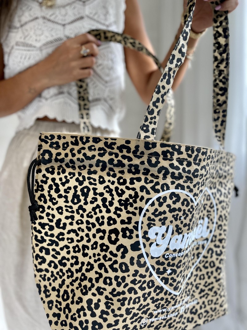 TASCHE NICE Leopardenmuster – L (58 x 24 x 35 cm)