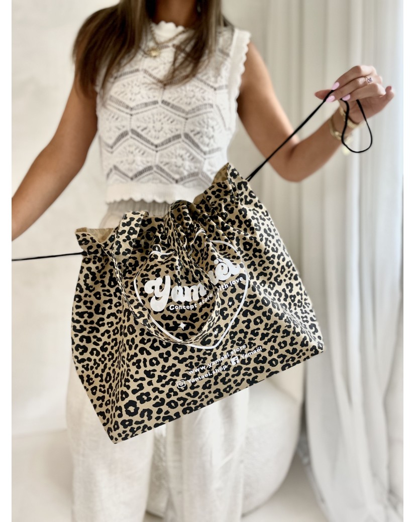 TASCHE NICE Leopardenmuster – L (58 x 24 x 35 cm)
