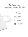 Chronopack Sac poignées torsadées blanc XS