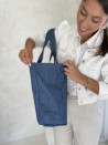 SAC COTON "NANCY" - JEANS DARK 💙 (43x15x36 cm)