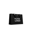 Black Luxury Paper Bag – black handles – M (35 x 12 x 25 cm)