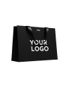 Black Luxury Paper Bag – black handles – L (45 x 14 x 35 cm)