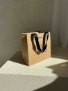 Sac papier Luxe kraft Express - poignées noires - XS (16x8x16cm)