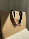 Sac papier Luxe Kraft Express - poignées noires - M (35x12x25cm)