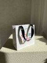 Sac papier Luxe Blanc Express - poignées noires - XS (16x8x16cm)